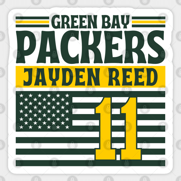 Green Bay Packers Reed 11 American Flag Football Sticker by Astronaut.co